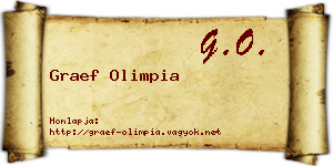 Graef Olimpia névjegykártya